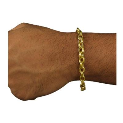 Pulseira 6mm Cadeado Elo Duplo Moeda Antiga Nao Descasca