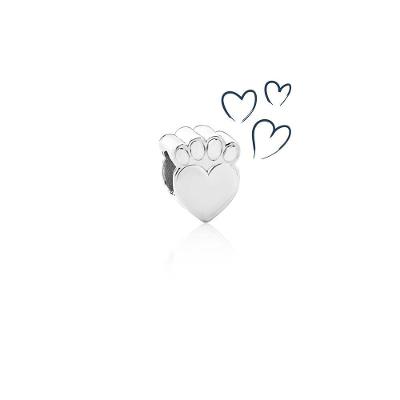 Charm Love Pets Revestido Em Ródio