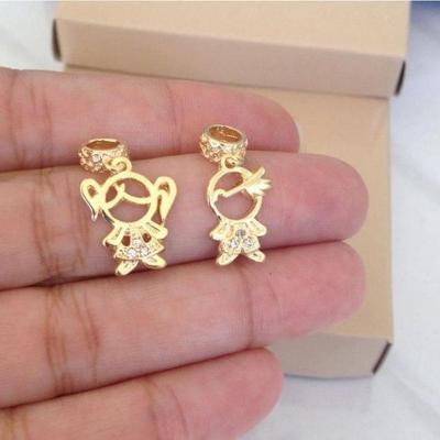 Pingente Berloque Menino Ou Menina Banhado A Ouro