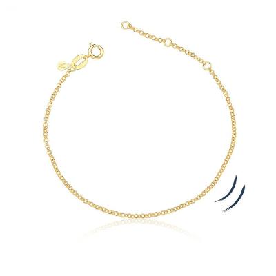 Pulseira Elo Português Revestida Em Ouro