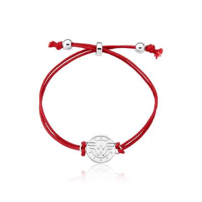 Pulseira Símbolo Mulher Maravilha, Revestida Em Prata