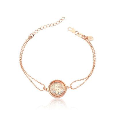 Pulseira Reliquaire Ballet Revestida Em Ouro Rose