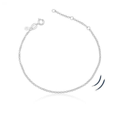Pulseira Elo Português Revestida Em Prata