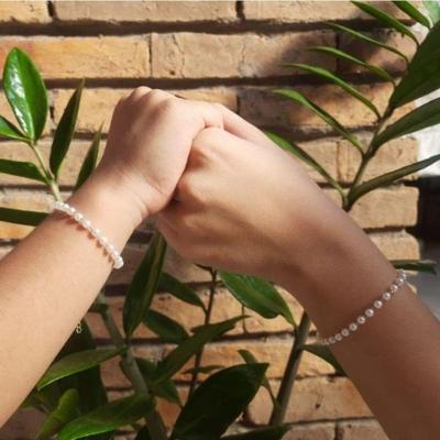 Kit Pulseira Tal Mãe E Tal Filha Perola Banhado A Ouro