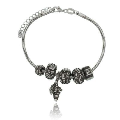 Pulseira Du Vin Revestida Em Prata Envelhecida E Ródio