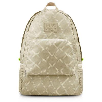 Mochila Dobrável Para Viagem Estampa Listrada Jacki Design Creme