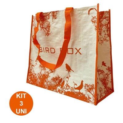 Bolsa Ecobag Dobravel ola De Ombro Kit 3 Uni Reutilizavel