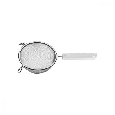 Peneira Utilitá em Inox Cabo de Polipropileno Branco 14cm