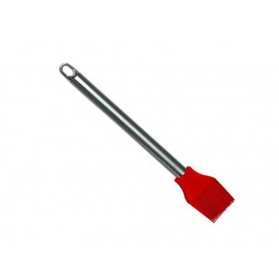 Pincel De Silicone Cabo Inox Vermelho Mimo