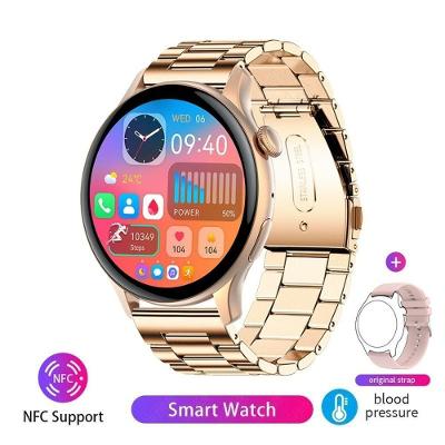 Relógio Smartwatch Feminino Foxbox 7012A À Prova D'Água Ouro Tela Hd Amoled