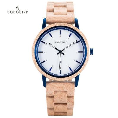 Relógios De Pulso De Quartzo Feminino Bobo Bird 022 à Prova D'água Cinza