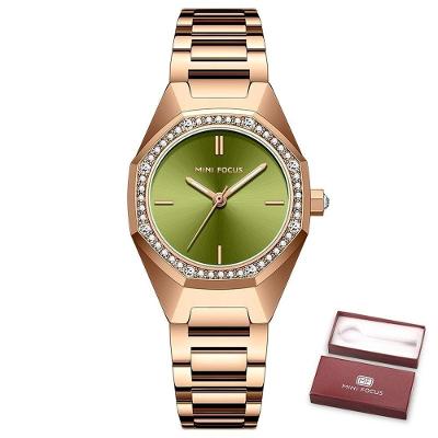 Relógio De Quartzo Feminino Mini Focus Mf0433l à Prova D'água Verde
