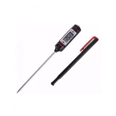 Termometro Preto Digital Culinario Vinho Alimentos Cozinha