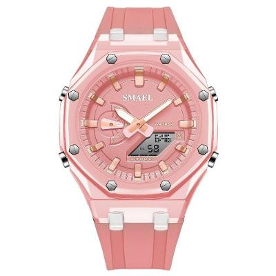 Relógio Esportivo Feminino Smael Sl-8088 à Prova D'água Vermelho