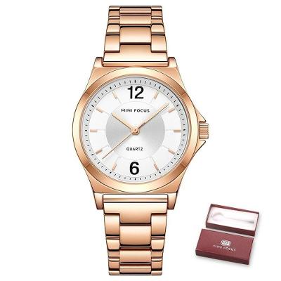 Relógio Feminino Mini Focus Mf0308l à Prova D'água Ouro Rosa
