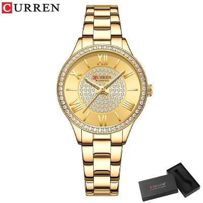 Relógio Feminino Curren 9084 À Prova D'Água Ouro