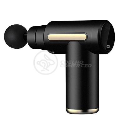Mini Massageador Muscular Facial Físico 6 Níveis Preto