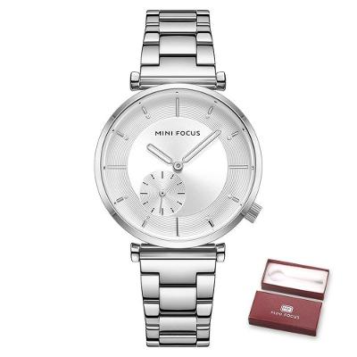 Relógio Feminino Mini Focus Mf0333l à Prova D'água Prata