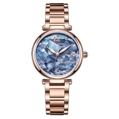 Relógio Feminino Reef Tiger Rga1584-yll à Prova D'água Bronze