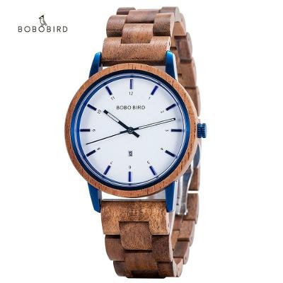 Relógios De Pulso De Quartzo Feminino Bobo Bird 022 à Prova D'água Azul