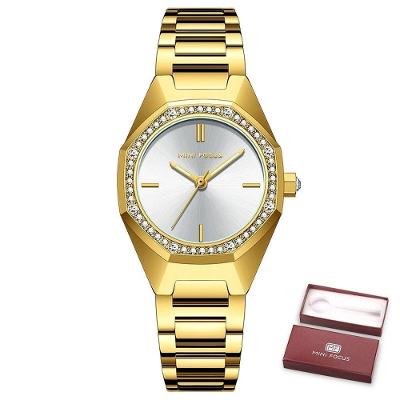 Relógio De Quartzo Feminino Mini Focus Mf0433l à Prova D'água Branco