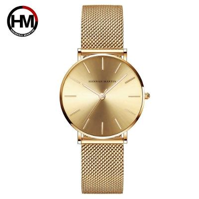 Relógio Feminino Va Va Voom Hm-Cc36 À Prova D'Água Ouro