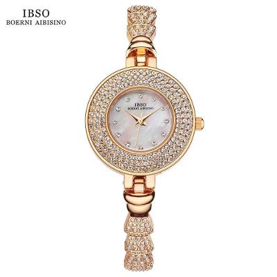 Relógio De Quartzo Feminino Ibso S9296 à Prova D'água Ouro