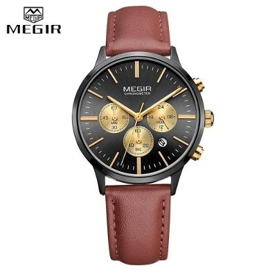 Relógio Feminino Megir 2011 à Prova D'água Preto