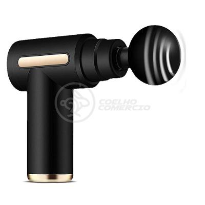 Mini Massageador Muscular Facial Físico 6 Níveis Preto
