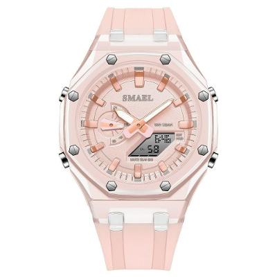 Relógio Esportivo Feminino Smael Sl-8088 à Prova D'água Rosa