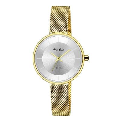 Relógio Feminino Fantor Wf1014l à Prova D'água Ouro