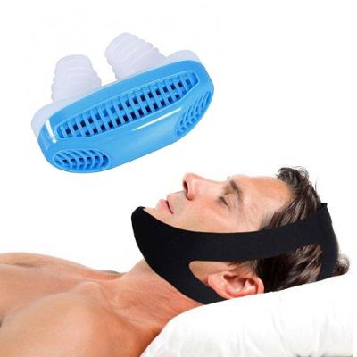 Kit 1 Faixa Anti Ronco 3 Pontas + 1 Aparelho Nasal Purificador De Ar Branco