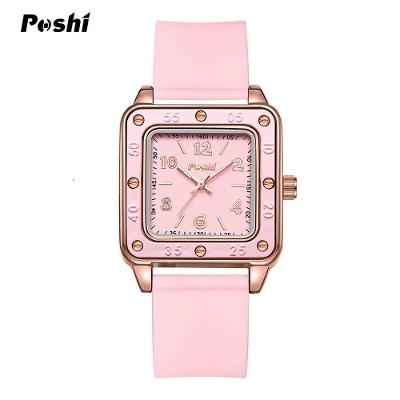 Relógio Feminino Poshi 923 à Prova D'água Rosa