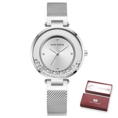 Relógio De Pulso Feminino Mini Focus Mf0254l à Prova D'água Prata