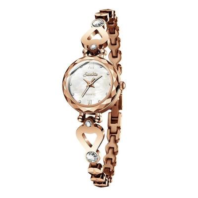 Relógio Para Mulheres 6693 à Prova D'água Rosa Ouro Branco