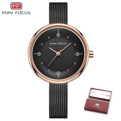 Relógio Feminino Mini Focus Mf0274l.01 à Prova D'água Preto