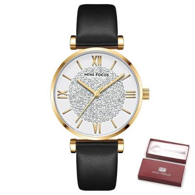 Relógio Feminino Mini Focus Mf0334l à Prova D'água Preto Branco