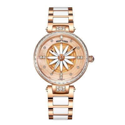 Relógio Feminino Reef Tiger Rga1599-plp à Prova D'água Ouro