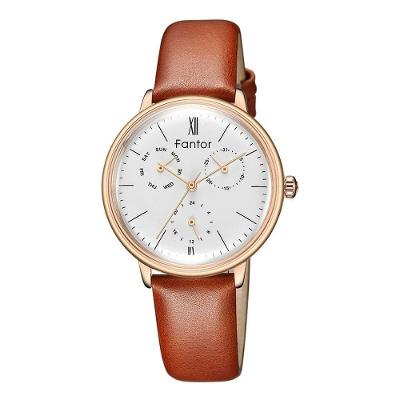 Relógio Feminino Fantor Wf1008l à Prova D'água Bronze
