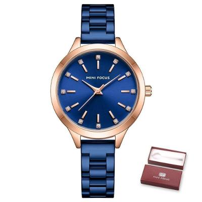 Relógio De Pulso Feminino Mini Focus Mf0367l à Prova D'água Azul