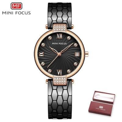 Relógio De Quartzo Feminino Mini Focus Mf0186l à Prova D'água Preto