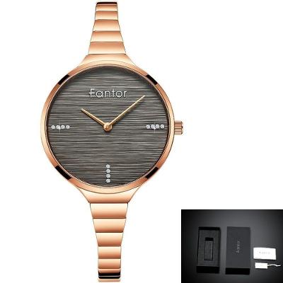 Relógio Feminino Fantor Wf1023l à Prova D'água Bronze