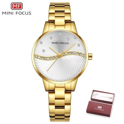 Relógio Feminino Mini Focus Mf0263l à Prova D'água Dourado