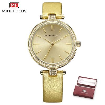 Relógio Feminino Mini Focus Mf0039l à Prova D'água Dourado
