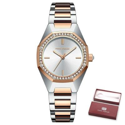 Relógio De Quartzo Feminino Mini Focus Mf0433l à Prova D'água Prata