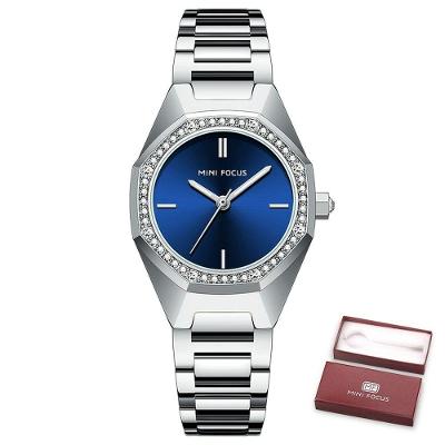 Relógio De Quartzo Feminino Mini Focus Mf0433l à Prova D'água Azul