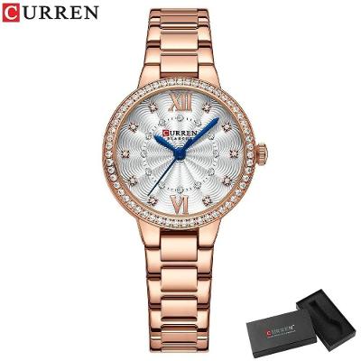 Relógio Feminino Curren 9085 À Prova D'Água Branco