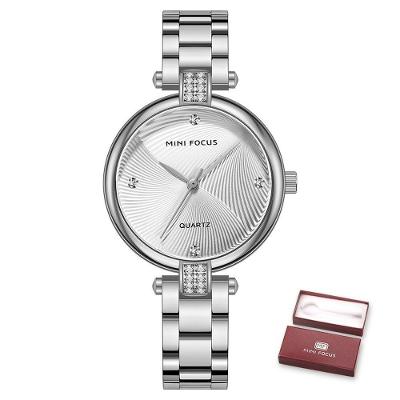 Relógio Feminino Mini Focus Mf0310l à Prova D'água Prata