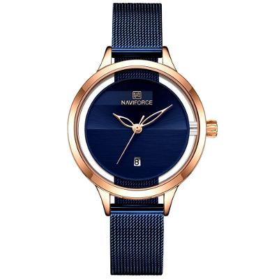 Relógio Feminino De Em Aço Inoxidável Moda Clássica Azul