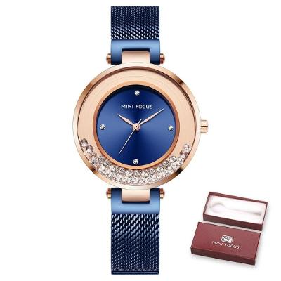 Relógio De Pulso Feminino Mini Focus Mf0254l à Prova D'água Azul